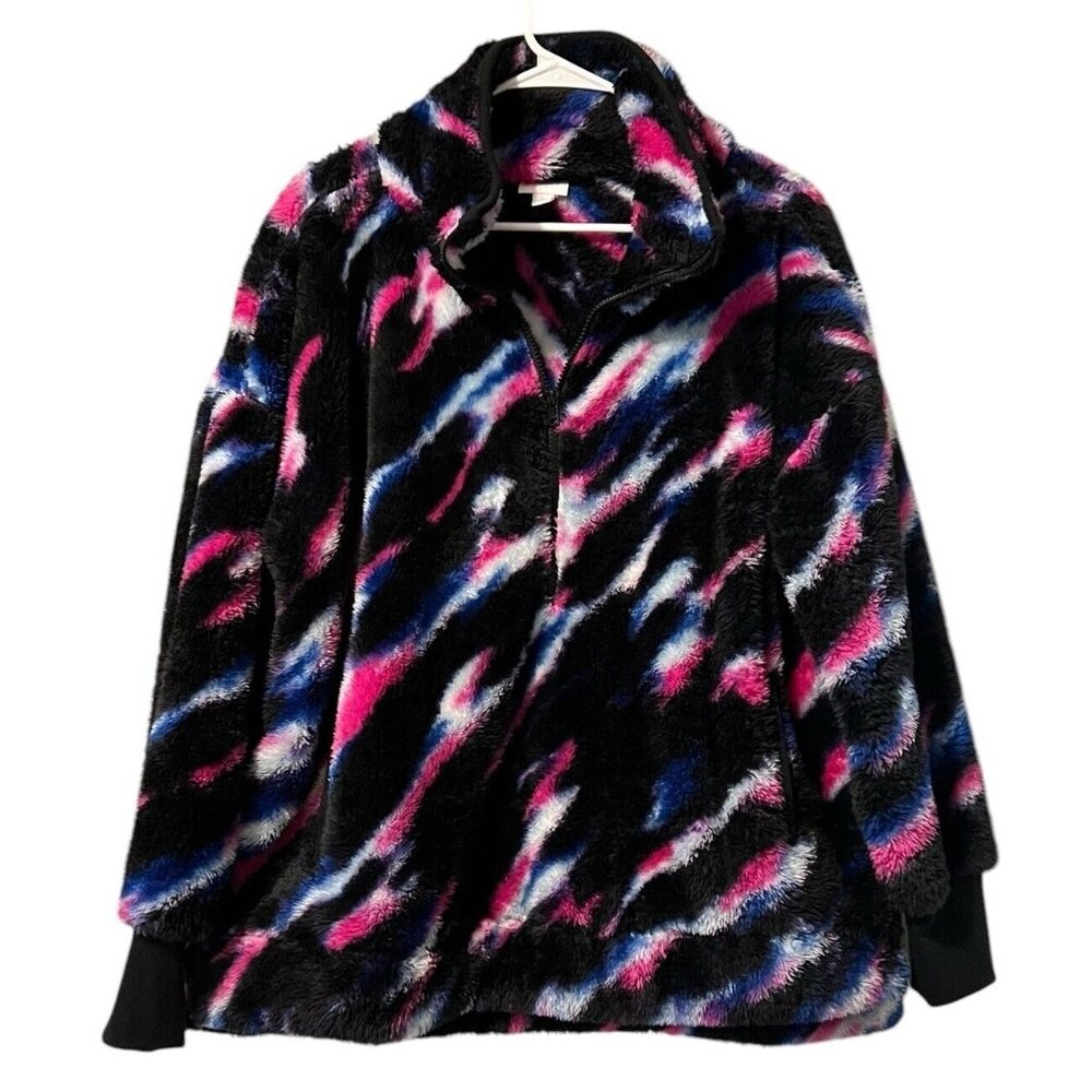 Lularoe Colorful Fleece 1/2 Zip Pullover Jacket Casual Preppy Outdoor Size Small